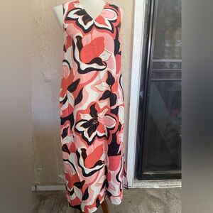 chinese dress ladies Purple Pink and Yellow Mixed Print Maxi Dress